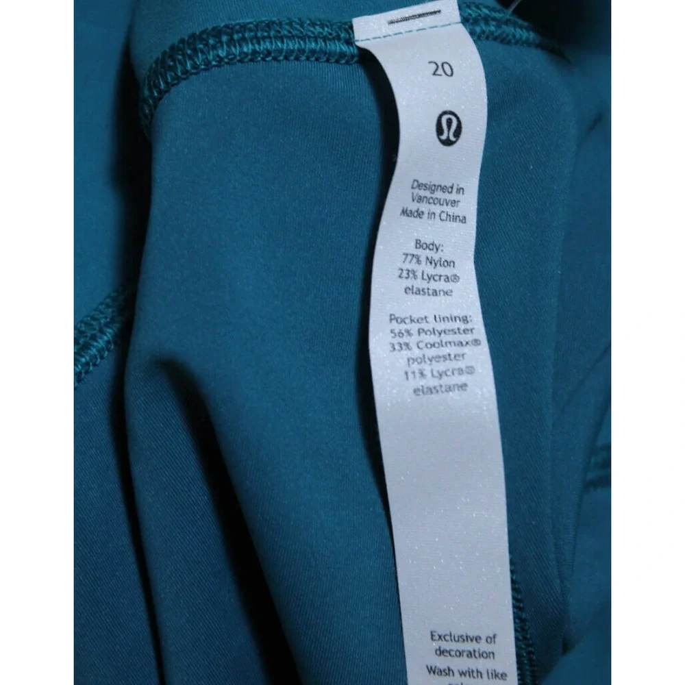 Lululemon High-Rise Tight Teal Blue Plus Size 20 NEW